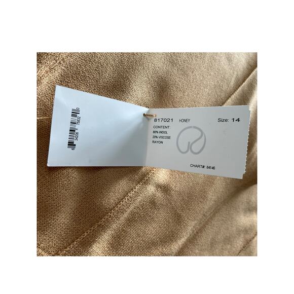 NWT St John Neiman Marcus Straight Leg Wool Pants Women’s Size 14 Vintage - Picture 6 of 9